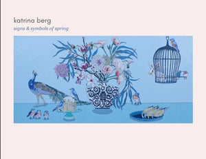 online catalog katrina berg large floral birds thick paint contemporary oil