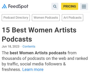 feedspot names the CANDYcolored studio within the top 15 women artist podcasts!