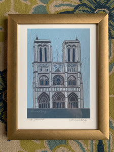 "tout doucement" notre dame contemporary ART PRINT