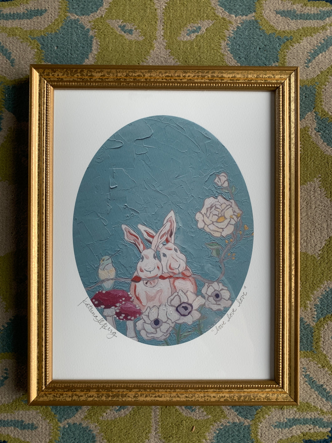 love love love - rabbits PRINT