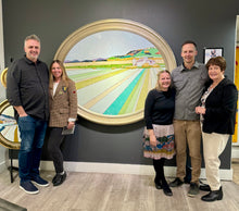 "early autumn" 48x60" oval original oil park city barn