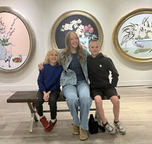 "dream a little dream of me" 48" circle original oil floral