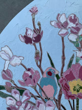 blue velvet 24.5" original oil floral