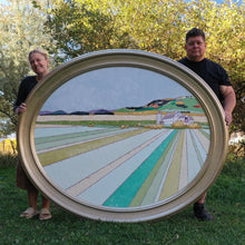 "early autumn" 48x60" oval original oil park city barn