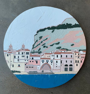 l'italiano 12" original oil landscape cefalu