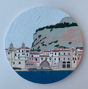 l'italiano 12" original oil landscape cefalu