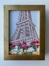 "les amours perdues" floral eiffel tower ART PRINT