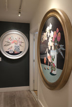 "dream a little dream of me" 48" circle original oil floral