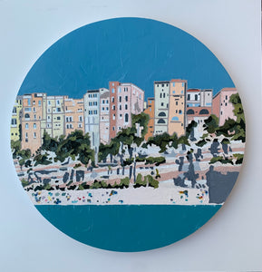 tu vuo fa 'l'americano 18" original oil landscape tropea