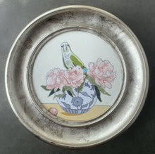 un'estate fa  10" original oil floral monk parakeet