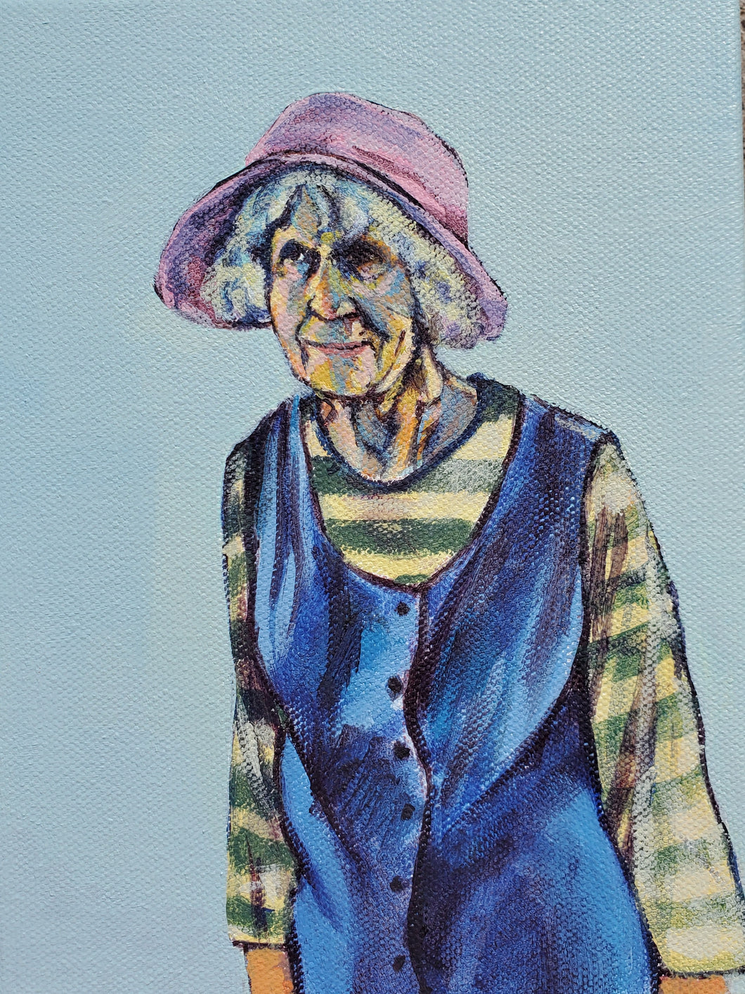 sarah maynard - “lady in pink hat” (6 x 8”)
