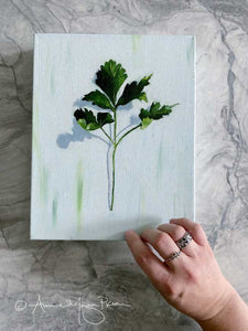 annie morgan preece - “cilantro sprig” (8 x 10”)
